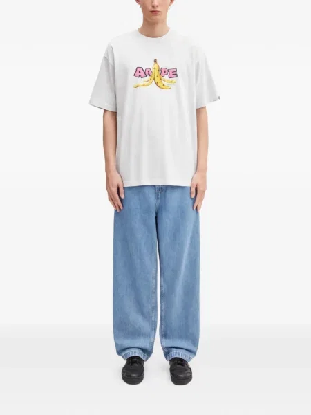 Scurt tricou Aape By A Bathing Ape cu imagine gri