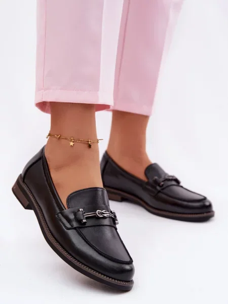 Usnjene mokasini Vinceza črna