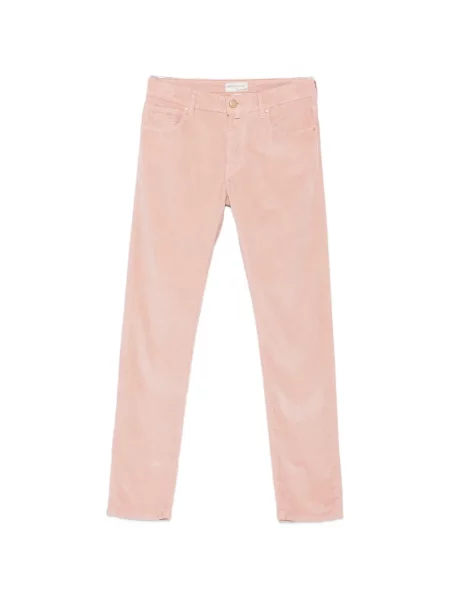 Pantaloni Jacob Cohën de catifea cord skinny fit roz