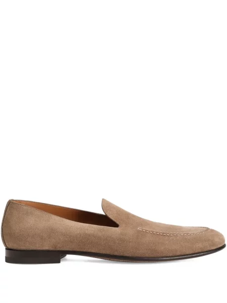 Pantofi loafer Dolce & Gabbana din piele de căprioară maro