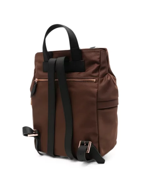 Rucsac Alexander Smith din satin cu autograf maro