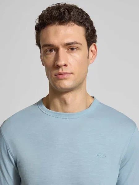 T-shirt o kroju regular fit z teksturowanej bawełny Model TEGOOD' Boss Orange