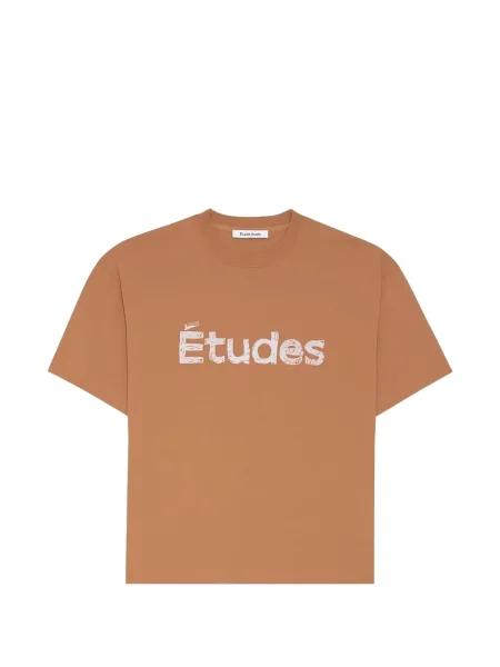 Tricou études Studio cu autograf maro
