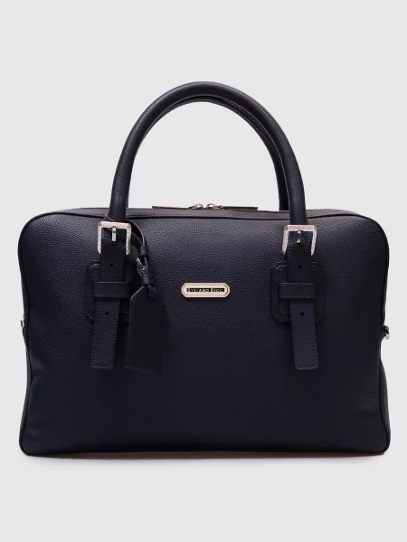 Кожаная сумка Stefano Ricci синяя