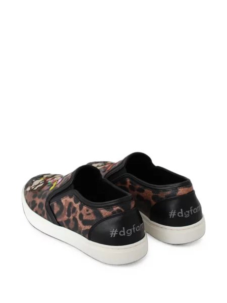 Sneakerși Dolce & Gabbana cu imagine cu model leopard maro