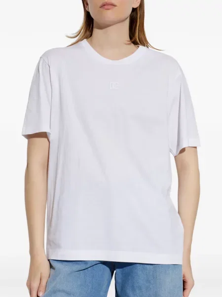 Tricou Dolce & Gabbana cu broderie alb
