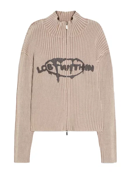 Bershka Kardigan režná / čokoládová