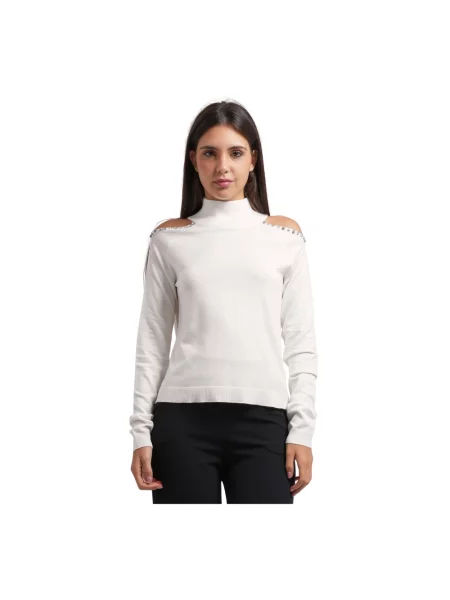 Sweter z golfem Relish biały