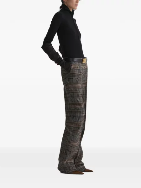 Pantaloni Mugler cu talie joasă gri