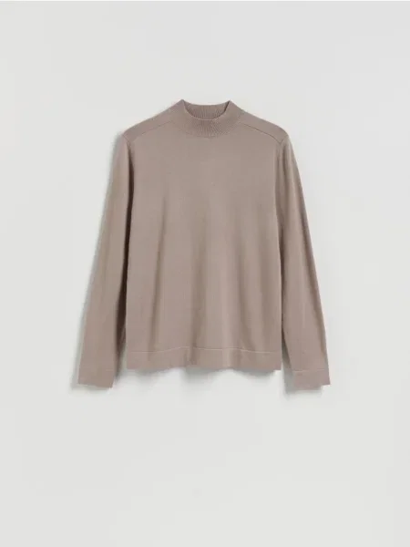 Reserved Pulover cu conținut ridicat de bej