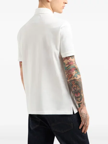 Tricou polo Armani Exchange alb