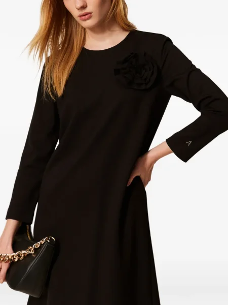 Rochie mini Twinset cu model floral de costum negru