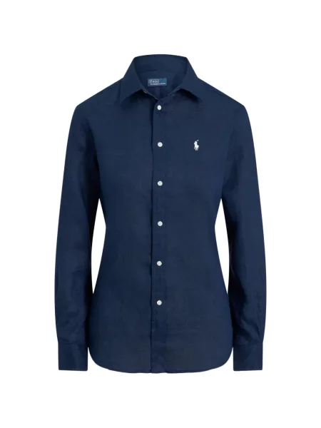 Fleece polo Polo Ralph Lauren με κέντημα με λαιμόκοψη v κόκκινο
