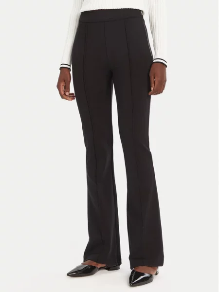 HUGO Palazzo hlače Nalvasi Wide Leg črna