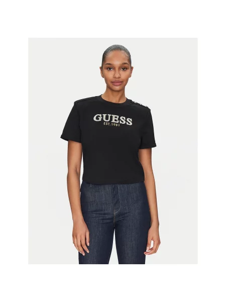 Guess T-shirt Regular Fit crna