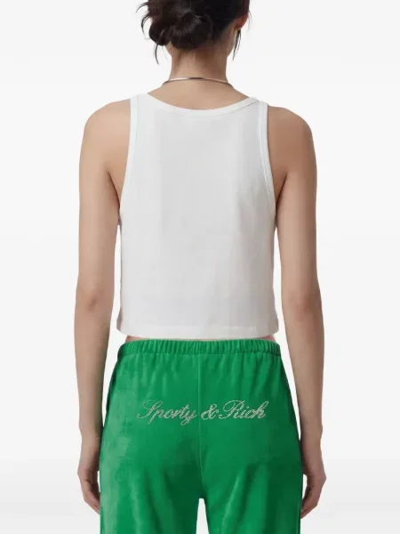 Top Sporty & Rich cu imagine alb