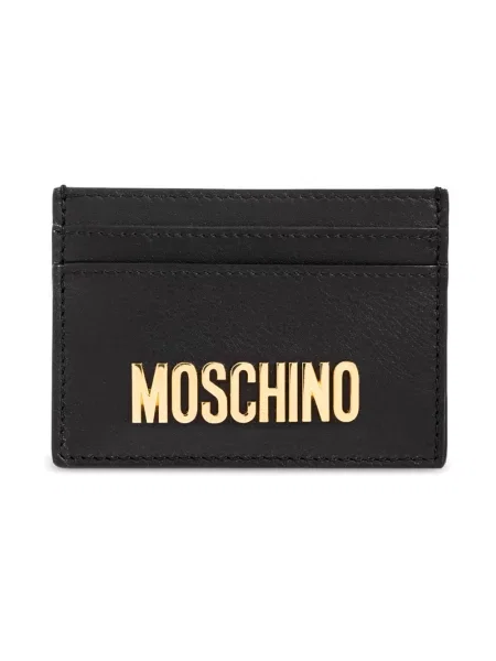 Portfel Moschino z logo czarny