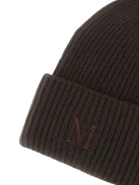 Căciulă Max Mara cu broderie tricotate maro