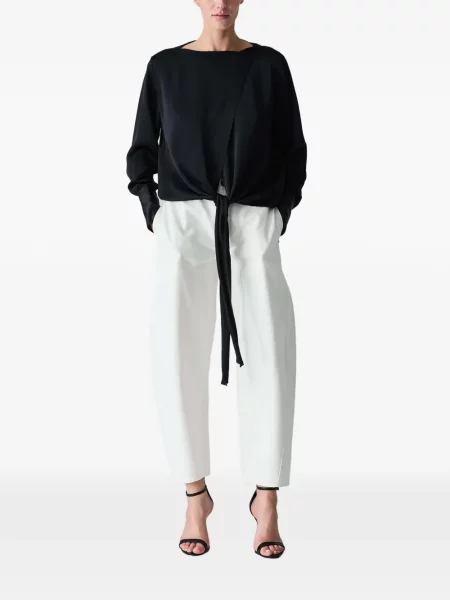 Bluză Vera Wang cu legături negru