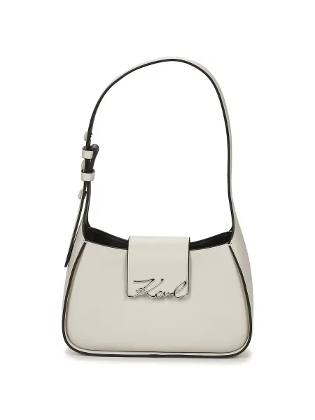 Geanta crossbody Karl Lagerfeld K/Signature alb