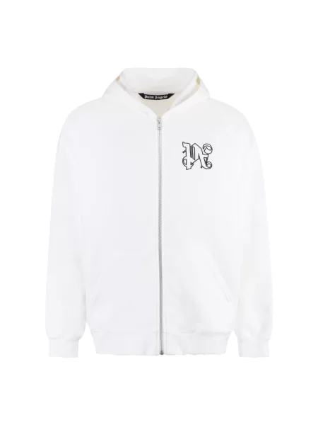 Bluza z kapturem Palm Angels z kapturem biała