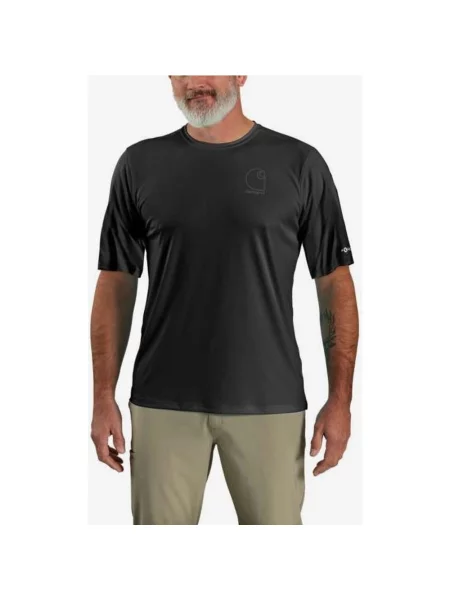 Koszulka Carhartt Force Sun Defender Relaxed Logo krótki rękaw M czarna