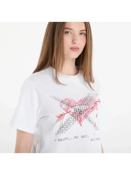 Tričko AllSaints Heartache Lisa Tee White S bílé
