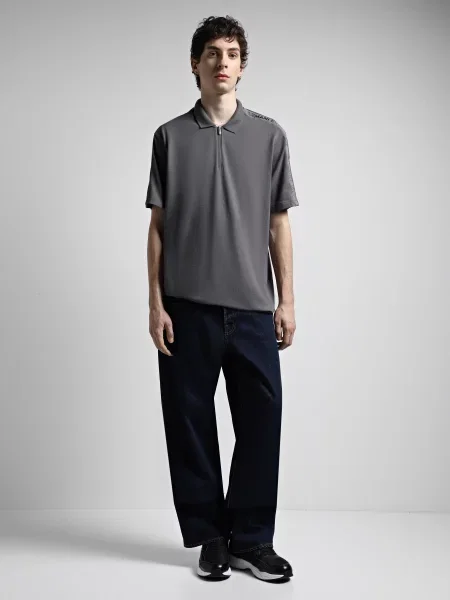Широкі джинси Armani Exchange темно-синій сині