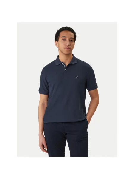 Nautica Polo majica Cabin Mornarsko Classic Fit modra