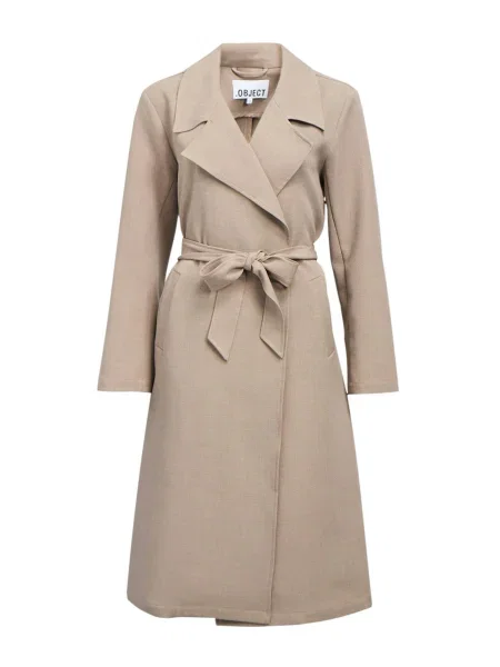 OBJECT Přechodný kabát starobéžová