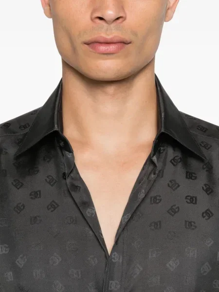 Cămașă Dolce & Gabbana de mătase gri