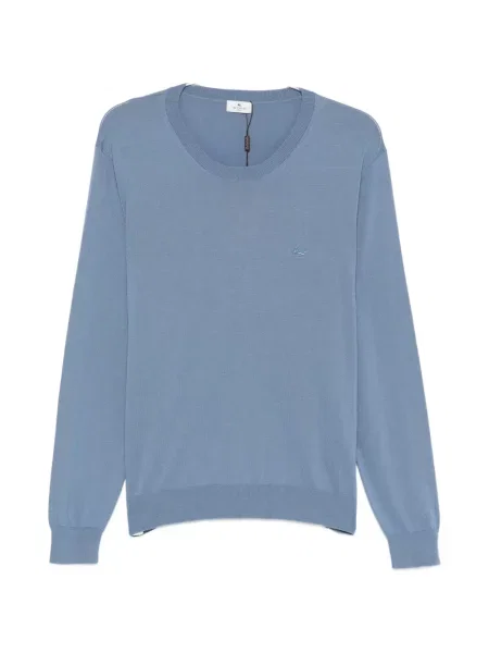 Pulover Etro cu broderie albastru