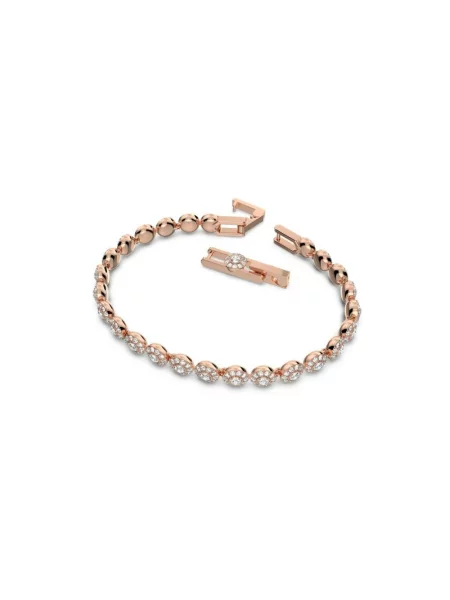 Bransoletka Swarovski w jednolitym kolorze klasyczna różowa