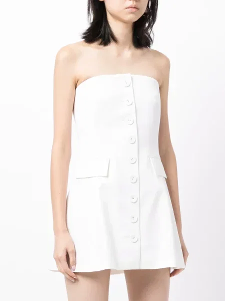 Костюм мини рокля Kimhekim бяло
