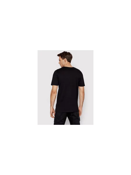 Kratek majica Jack & Jones zajemalni vrat črna
