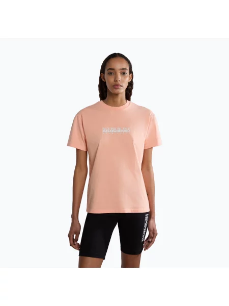 Tričko Napapijri S-Box salmon pink