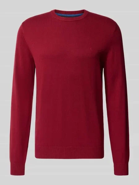 Sweter z dzianiny o kroju regular fit z mieszanki bawełny i wełny Christian Berg Men