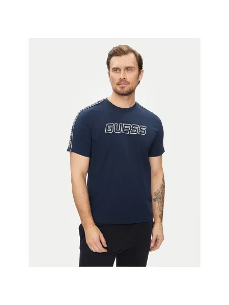 Guess Marškinėliai Arlo Regular Fit mėlyna