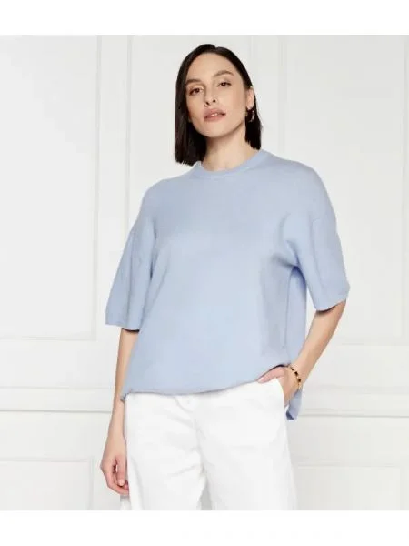 Samsøe Samsøe De lână pulover Megan | Oversize fit albastru