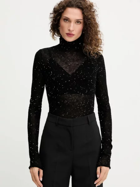Pulover Pinko de lână negru