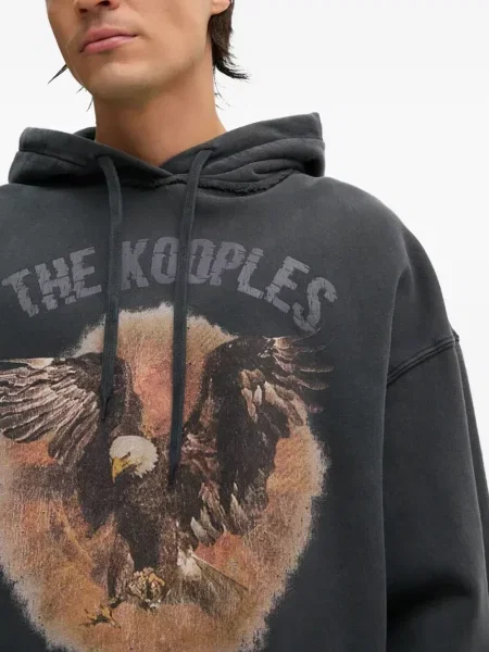 Hanorac cu glugă The Kooples gri