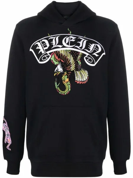 Pulover Philipp Plein cu imagine negru