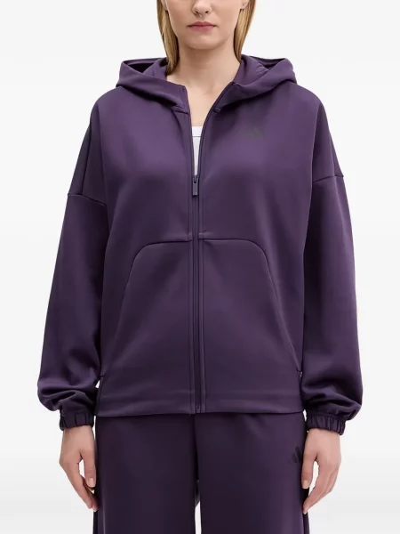 Ριγέ τρέξιμο μπλούζα Adidas από διχτυωτό κόκκινο