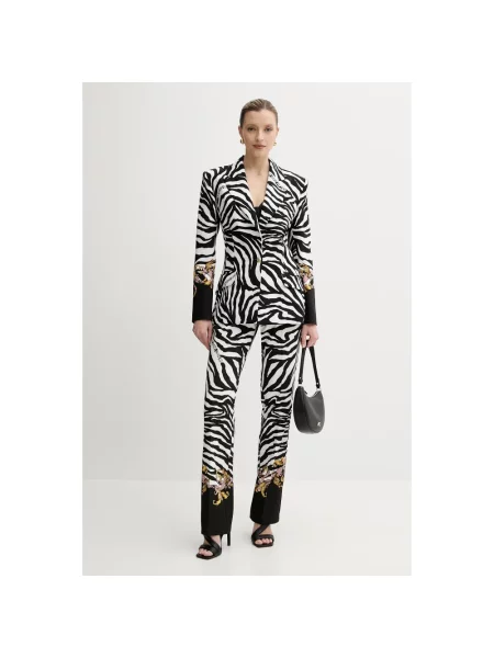 Versace Jeans Couture spodnie proste high waist czarny