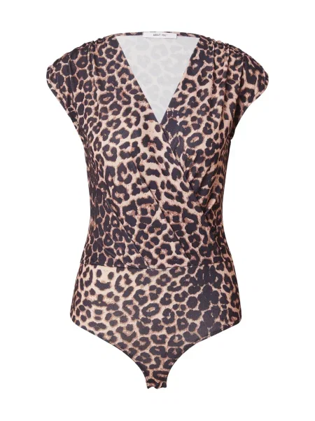 ABOUT YOU Tricou body Stina bej / maro negru