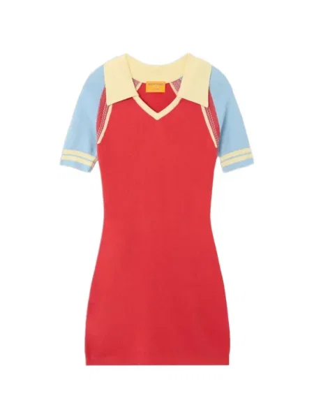 Odgovarati s ovratnikom mini haljina Guest In Residence s V-izrezom crvena