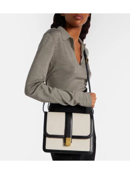 Geanta crossbody Khaite din piele bej