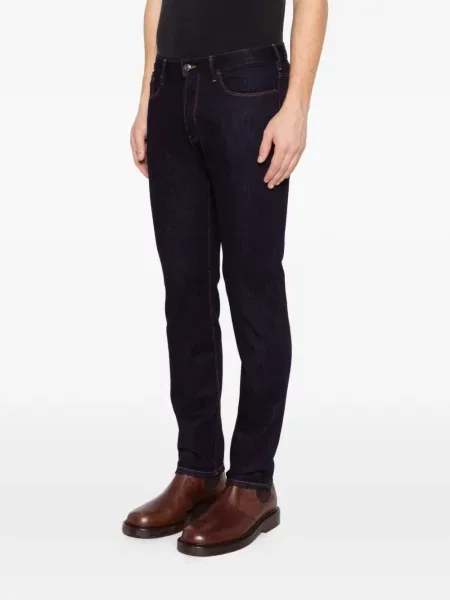 Džíny Emporio Armani s autogramem modré