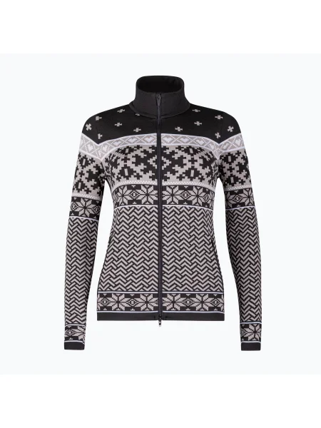 Tricou termic pentru femei Newland Kylie Full Zip negru/piatră negru