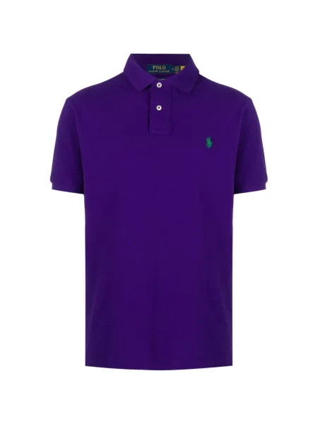 Λινό ριγέ polo Polo Ralph Lauren με κέντημα πράσινο